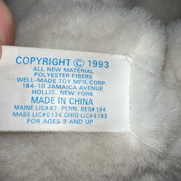 VINTAGE 1993 HAPPINESS AID TOY WELL MADE LAMB / SHEEP STUFFED ANIMAL PLUSH STAR - Picture 10 of 10